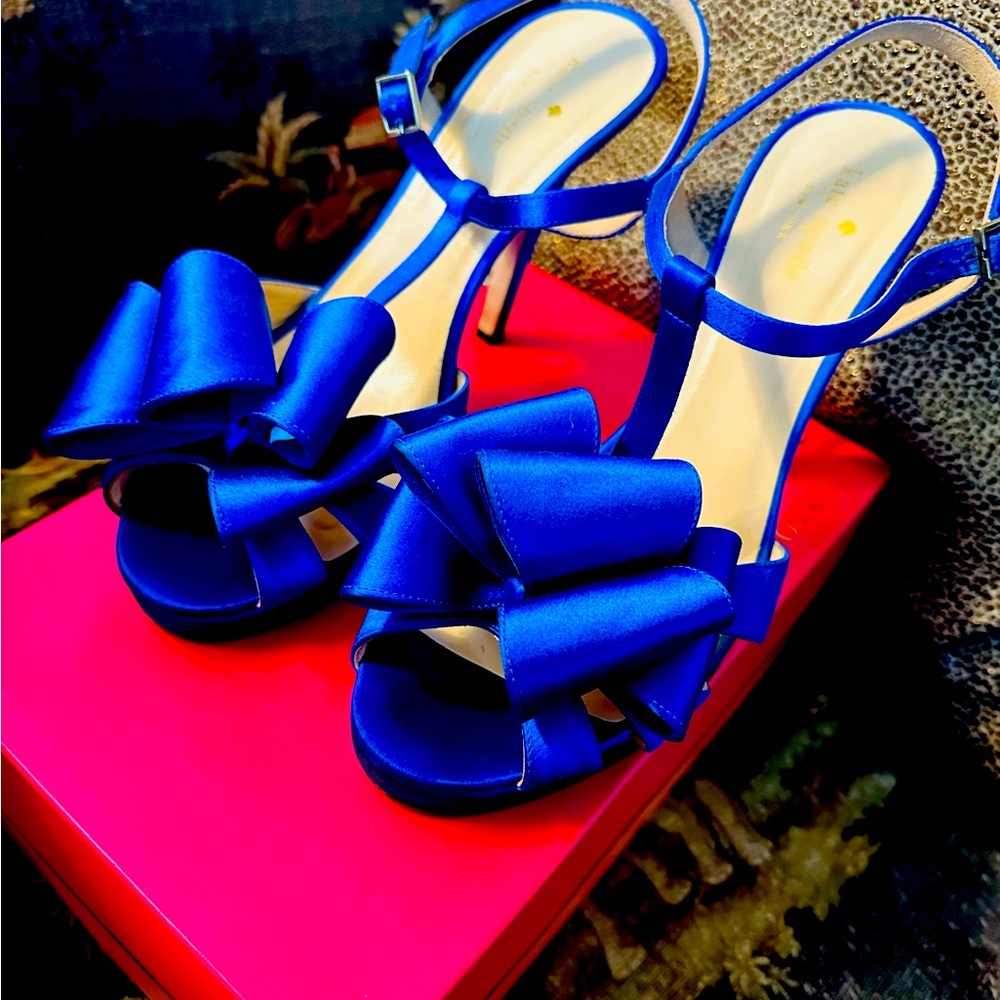Kate Spade Royal Blue Satin Heels